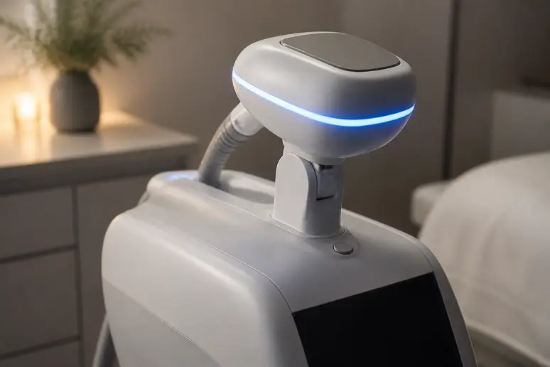 Appareil de body sculpt esthétique moderne et discret pour des traitements ciblés.