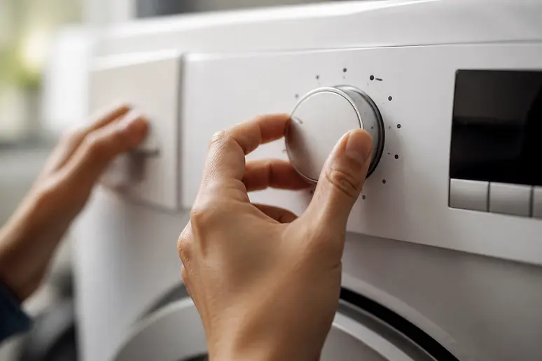 Sélection de la vitesse d'essorage sur le panneau de commande pour le lavage laine machine