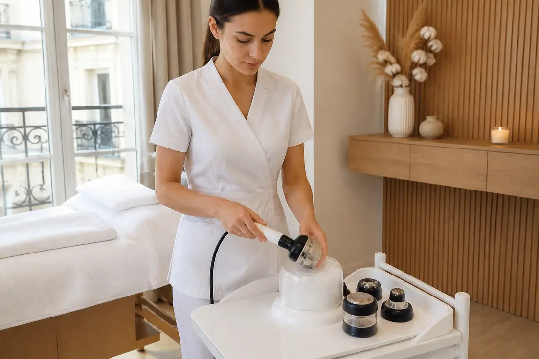Appareil professionnel d'un institut de beauté pour une séance de lipocavitation avis sur la perte de centimètres
